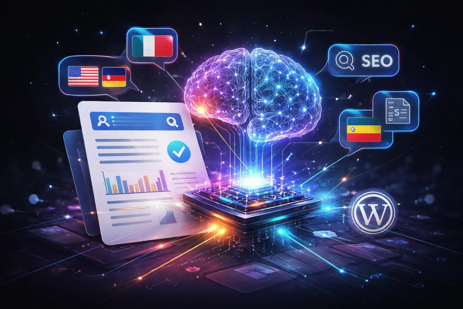 إنتاج محتوى SEO متعدد اللغات باستخدام الذكاء الاصطناعي